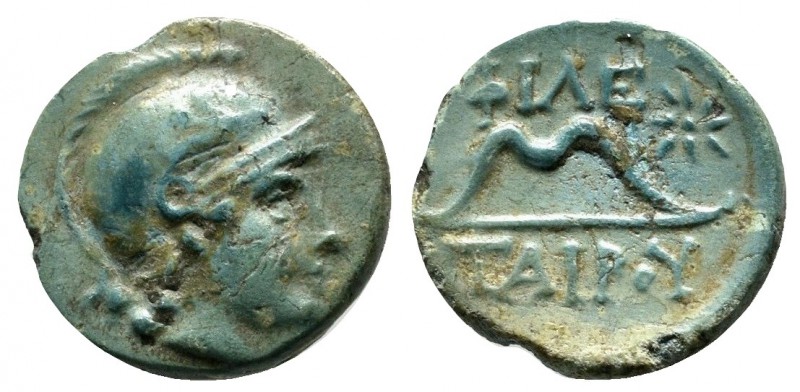 Kings of Pergamon, Philetairos, 283 - 363 BC
AE13, 1.37 grams
Obverse: Helmete...
