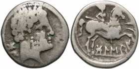 Spain, Bolskan (Osca), 150 - 100 BC, Silver Denarius