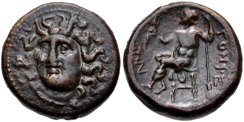 Thessaly, Gomphoi - Philippopolis, Mid 4th - 3rd Century BC
AE Trichalkon, 19mm...