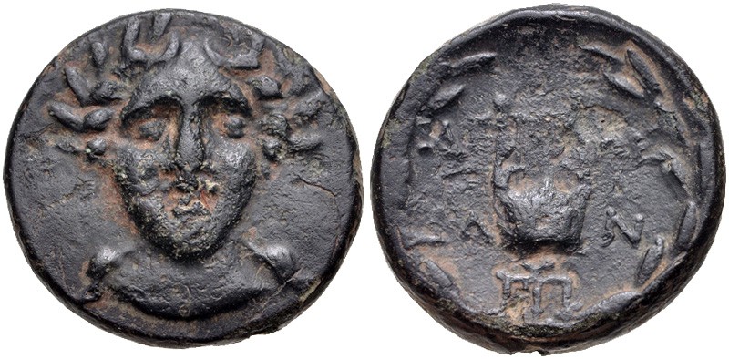 Troas, Alexandreia, 164 - 135 BC
AE20, 5.24 grams
Obverse: Laureate head of Ap...