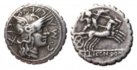 C. Malleolus cf, 118 BC, Silver Denarius, Gallic Warrior