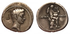 The Triumvirs, Octavian, 32 - 31 BC, Silver Denarius, Mercury