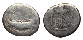 The Triumvirs, Marc Antony, 32 - 31 BC, Legion XX Denarius