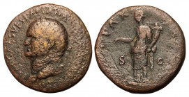 Vespasian, 69 - 79 AD, Sestertius, Pax, Rare
