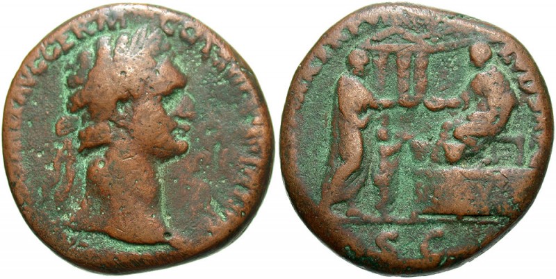 Domitian, 18th - 19th Century Cast
AE Sestertius, as Rome Mint, 32mm, 20.28 gra...