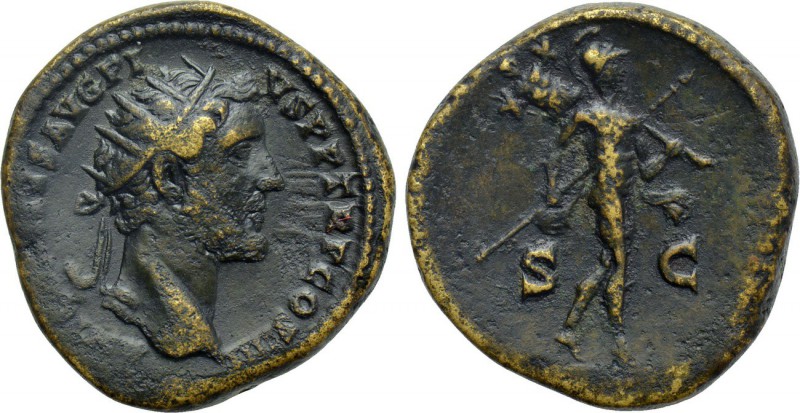 Antoninus Pius, 138 - 161 AD
AE As, Rome Mint, 27mm, 16.47 grams
Obverse: ANTO...