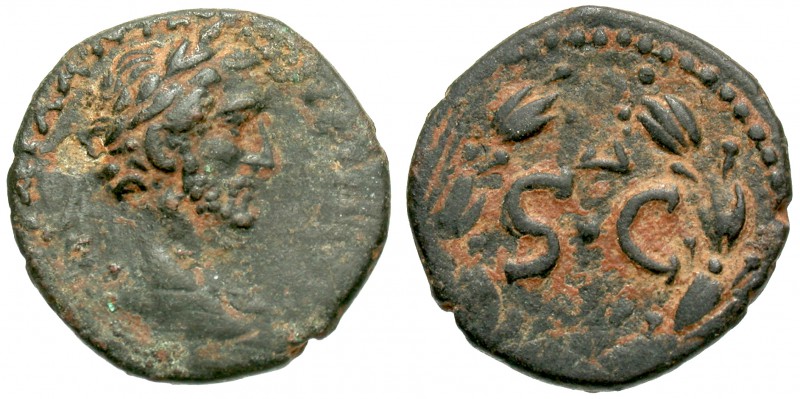 Antoninus Pius, 138 - 161 AD
AE Quadrans, Syria, Seleucis &amp; Pieria, Antioch...