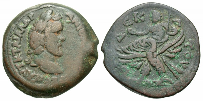 Antoninus Pius, 138 - 161 AD
AE Drachm, Egypt, Alexandria Mint, 34mm, 29.55 gra...