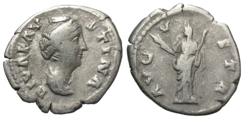 Diva Faustina Sr., Issue by Antoninus Pius, 146 AD
Silver Denarius, Rome Mint, ...