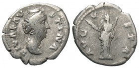 Diva Faustina Sr., Issue by A. Pius, 146 AD, Silver Denarius, Ceres