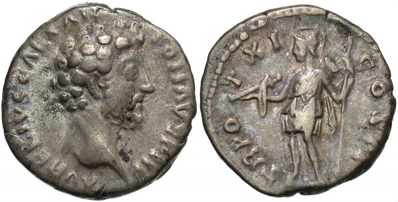 Marcus Aurelius, as Caesar, 139 - 161 AD
Silver Denarius, Rome Mint, 17mm, 3.36...