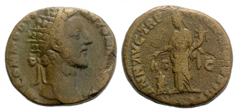 Commodus, 177 - 192 AD
AE Dupondius, Rome Mint, 25mm, 14.65 grams
Obverse: M A...