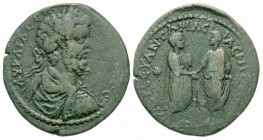 Septimius Severus, 193 - 211 AD, AE29, Amasia, Caracalla & Geta