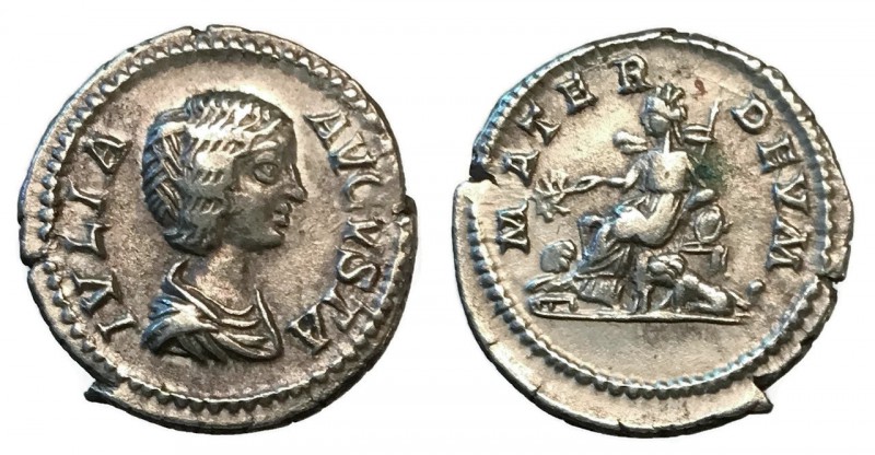 Julia Domna, 198 - 207 AD
Silver Denarius, Rome Mint, 20mm, 3.29 grams
Obverse...