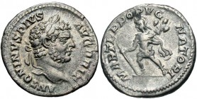 Caracalla, 198 - 217 AD, Silver Denarius, Mars