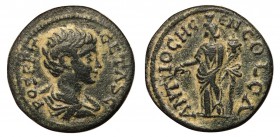 Geta, as Caesar, 198 - 209 AD, AE26, Pisidia, Antioch