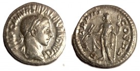 Severus Alexander, 222 - 235 AD, Silver Denarius, Jupiter