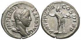 Severus Alexander, 222 - 235 AD, Silver Denarius, Sol