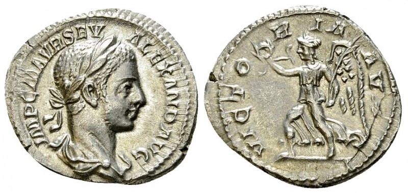 Severus Alexander, 222 - 235 AD
Silver Denarius, Rome Mint, 20mm, 2.68 grams
O...