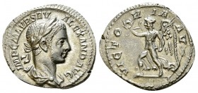 Severus Alexander, 222 - 235 AD, Silver Denarius, Victory, Nice EF
