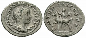Gordian III, 238 - 244 AD, Silver Denarius, Horseback