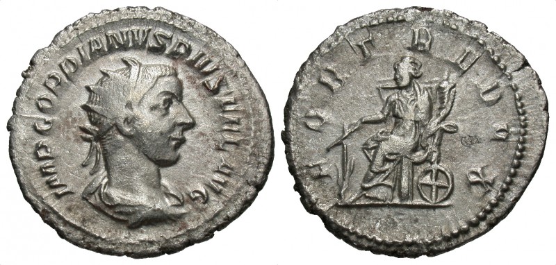 Gordian III, 238 - 244 AD
Silver Antoninianus, Rome Mint, 24mm, 3.98 grams
Obv...