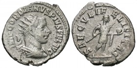 Gordian III, 238 - 244 AD, Silver Antoninianus, Emperor with Globe & Spear