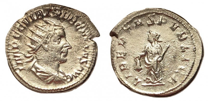 Trebonianus Gallus, 251 - 253 AD
Silver Antoninianus, Rome Mint, 23mm, 3.52 gra...
