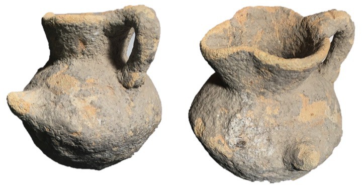 Syro-Palestine, Early Bronze Age II, 2,900 - 2,650 BC Cermic juglet with handle ...