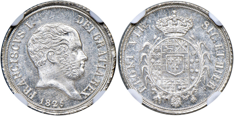 Napoli - Francesco I di Borbone (1825-1830) Carlino da 10 Grana 1826 - D/ FRANCE...