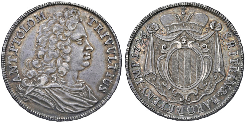 Retegno - Antonio Tolomeo Gallio Trivulzio (1708-1767) Mezzo Tallero 1726 - D/ A...