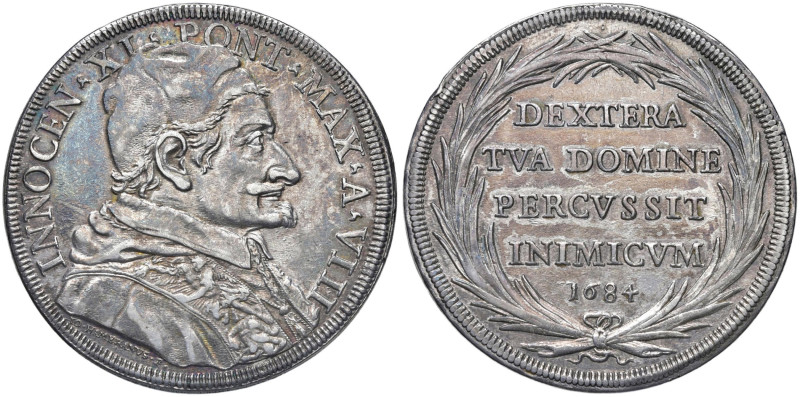 Roma - Innocenzo XI (1676-1689) Piastra an VIII - D/ INNOCEN XI PONT MAX A VIII,...
