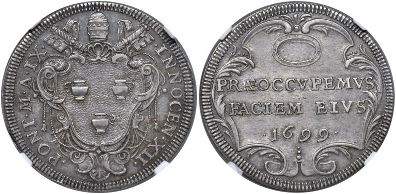 Roma - Innocenzo XII (1691-1700) Testone 1699 - D/ INNOCEN XII - PONT M A IX, st...