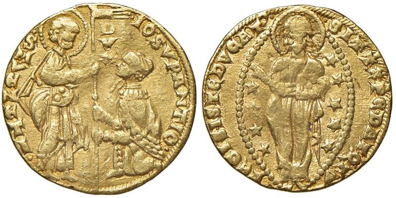 Venezia - Giovanni Soranzo (1312-1328) Ducato - D/ IO SVRANTIO - S M VENETI, San...