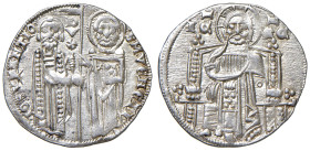 Venezia - Giovanni Soranzo (1312-1328) Grosso - D/ IO SVRANTIO - S M VENETI, San Marco porge il vessillo al Doge R/ Il Redentore in trono - Mont. 75 P...