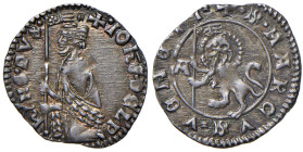 Venezia - Giovanni Dolfin (1356-1361) Soldino - D/ IOhS DELP - hYNO DVX, il Doge inginocchiato a sinistra tiene il vessilo R/ S MARCVS VENETI, leone r...