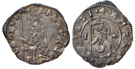 Venezia - Lorenzo Celsi (1361-1365) Soldino - D/ LAVR CE - LSI DVX, il Doge inginocchiato a sinistra tiene il vessilo R/ S MARCVS VENETI, leone rampan...