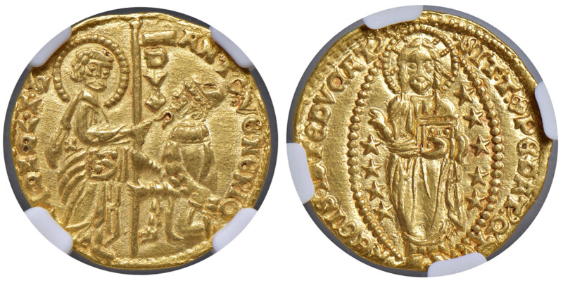Venezia - Antonio Venier (1382-1400) Ducato - D/ ANTO VENERIO - S M VENETI, San ...