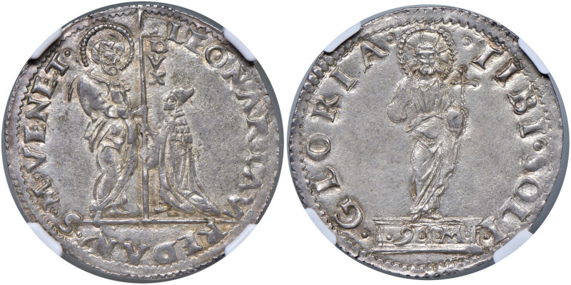Venezia - Leonardo Loredan (1501-1521) Mocenigo o Lira - D/ LEONAR LAVREDAN S M ...
