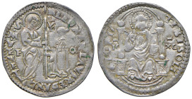 Venezia - Leonardo Loredan (1501-1521) Marcello o Mezza Lira - D/ LEONAR LAVREDAN - S M VENETI, San Marco in piedi a sinistra porge il vesillo al Doge...