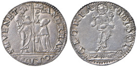 Venezia - Andrea Gritti (1523-1538) Mocenigo o Lira - D/ ANDREAS - GRITTI - S M VENET, San Marco nimbato, stante a sinistra porge il vessillo al doge ...