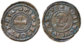 Venezia - Nicolò da Ponte (1578-1585) Doppio Bagattino con testa di S. Marco - D/ NIC DE PONTE DVX, croce patente in un doppio cerchio, di cui il prim...
