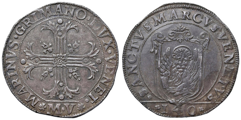 Venezia - Marino Grimani (1595-1605) Scudo della Croce da 140 Soldi - D/ MARINVS...