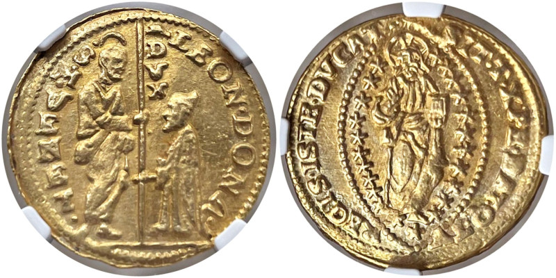 Venezia - Leonardo Donà (1606-1612) Zecchino - D/ LEON DONA - S M VENET, San Mar...