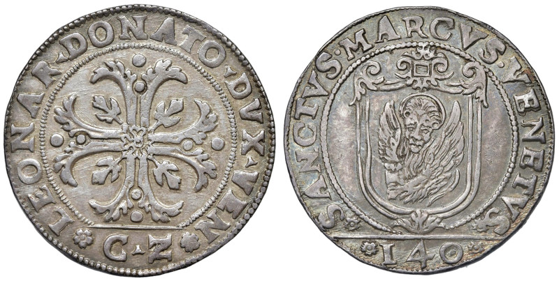 Venezia - Leonardo Donà (1606-1612) Scudo della croce da 140 Soldi - D/ LEONAR D...