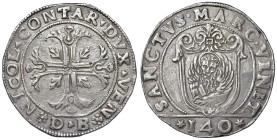 Venezia - Nicolò Contarini (1630-1631) Scudo della croce da 140 Soldi - D/ NICOL CONTAR DVX VEN, croce ornata e fogliata; all'esergo sigla del massaro...