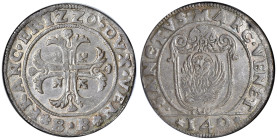 Venezia - Francesco Erizzo (1631-1646) Scudo della croce da 140 Soldi - D/ FRANC ERIZZO DVX VEN, croce ornata e fogliata; all'esergo sigla del massaro...