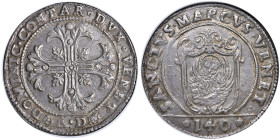 Venezia - Domenico Contarini (1659-1675) Scudo della croce da 140 Soldi - D/ DOMINIC CONTAR DVX VENET, croce ornata e fogliata; all'esergo sigla del m...