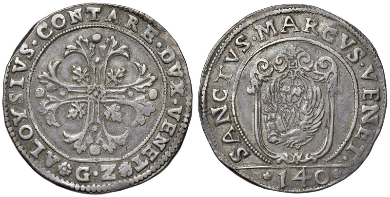 Venezia - Alvise Contarini (1676-1684) - Scudo della croce da 140 Soldi - D/ ALO...