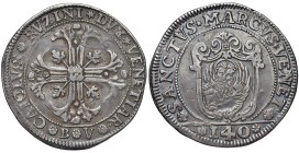 Venezia - Carlo Ruzzini (1732-1735) Scudo della croce da 140 Soldi - D/ CAROLVS RVZINII DVX VENETIAR, croce ornata e fogliata; all'esergo sigla del ma...